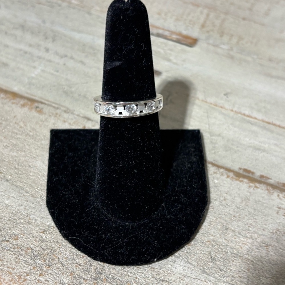 ❤️Disney Sterling Silver Crystal Mickey Mouse Ring- Sz 7
